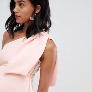 ASOS Maternity Bow Shoulder exposed zip mini dres